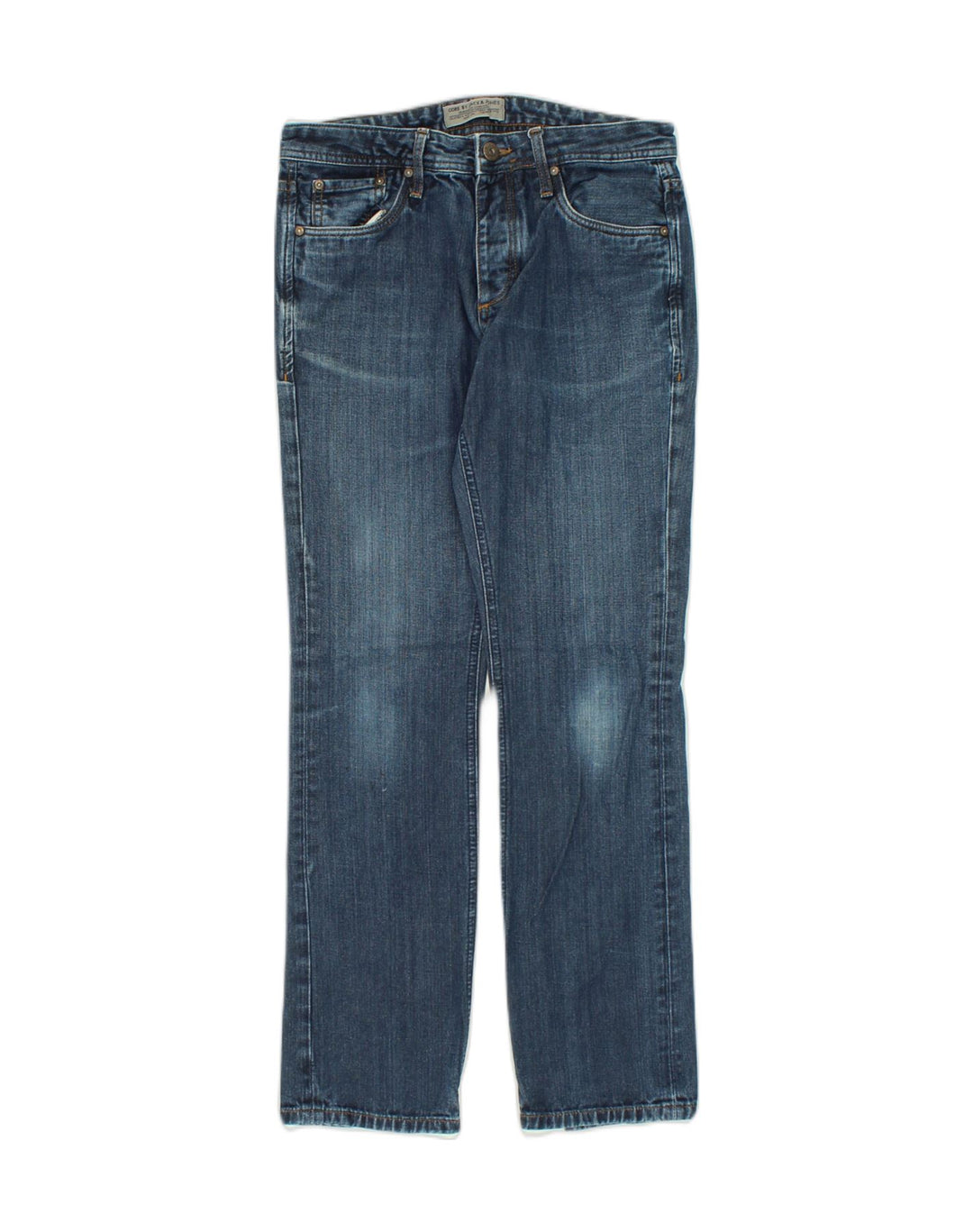 JACK & JONES Womens Regular Fit Straight Jeans W30 L30 Navy Blue Cotton | Vintage Jack & Jones | Thrift | Second-Hand Jack & Jones | Used Clothing | Messina Hembry 