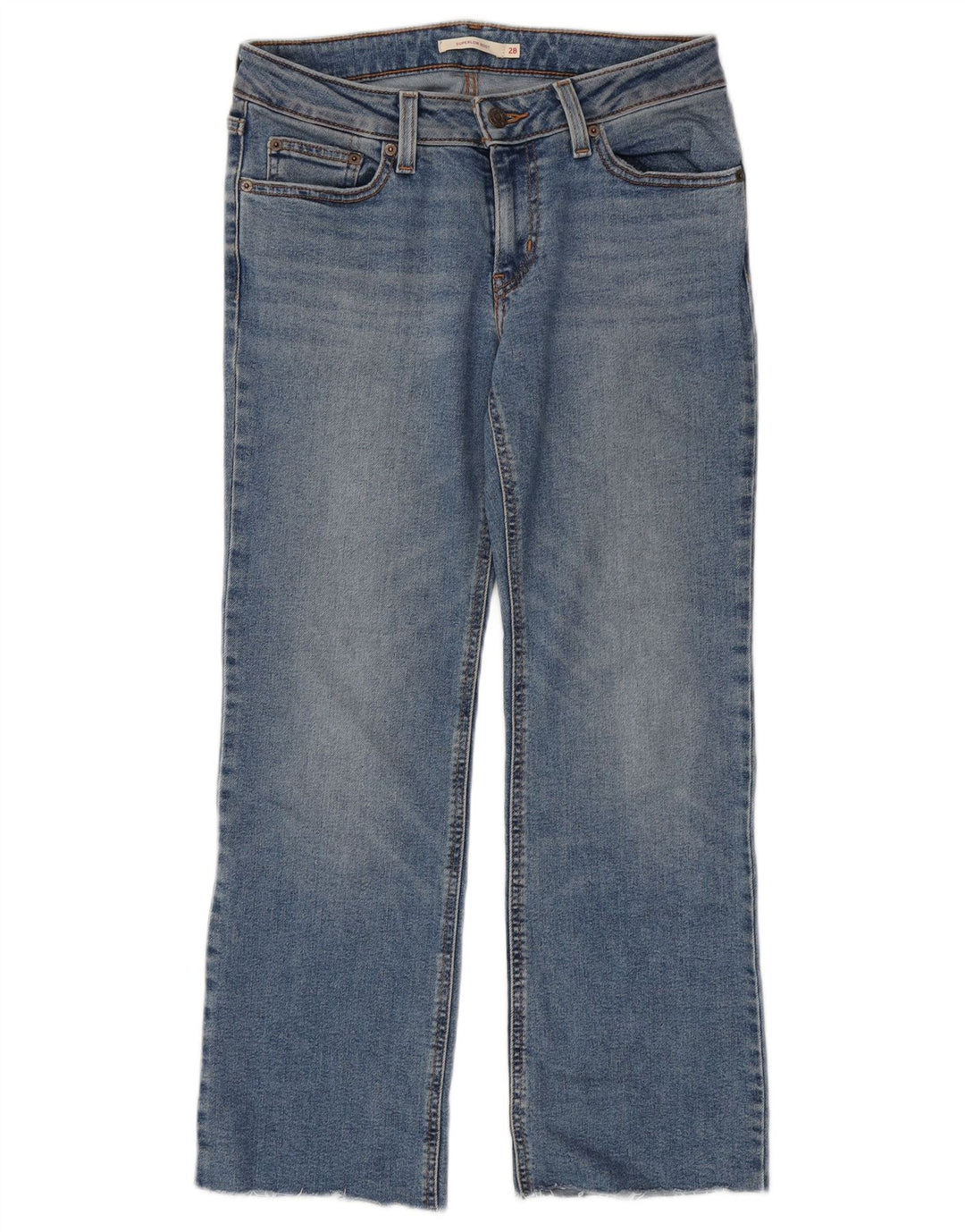 Levi's Dame Super Low Bootcut Jeans W28 L30 Blå Bomuld