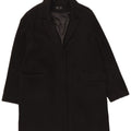 Topshop Womens Open Overcoat UK 10 Small Black Polyester