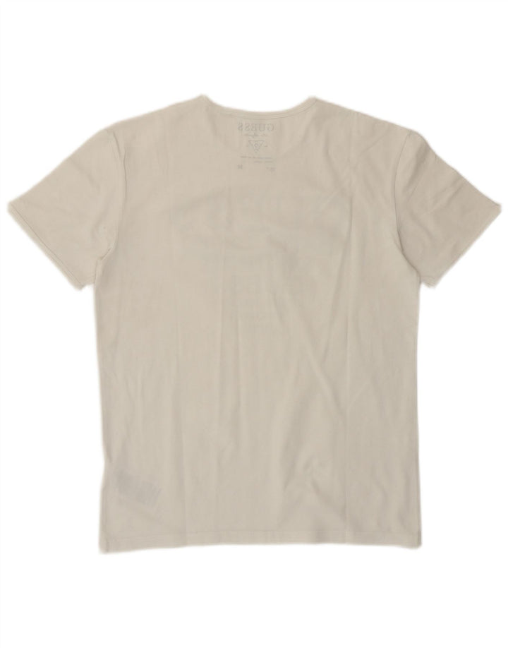 Guess Womens Graphic T-Shirt Top EU 38 Medium White Cotton Classic