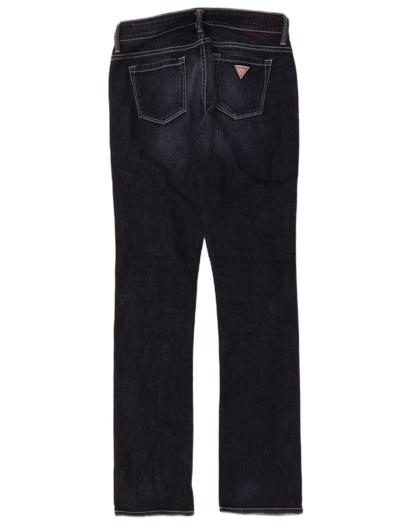 Guess Damen Starlet Straight Jeans W28 L32 Marineblaue Baumwolle