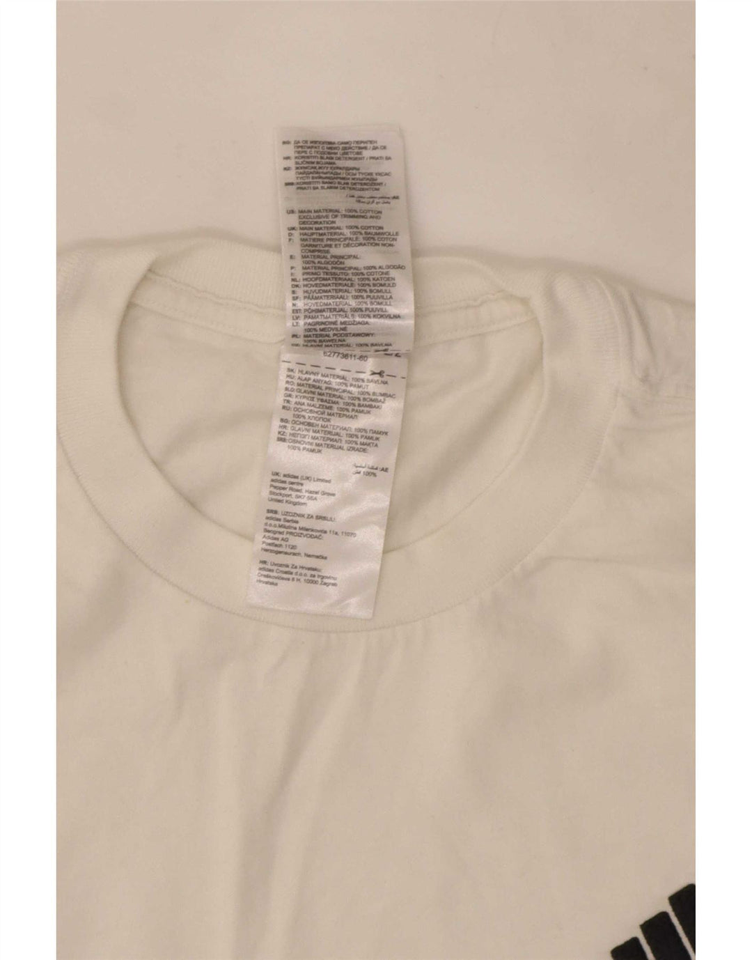 Adidas T-Shirt Homme Blanc Moyen Coton