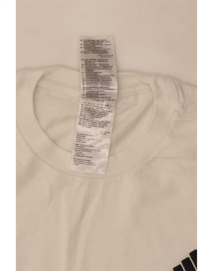 Adidas T-Shirt Homme Blanc Moyen Coton