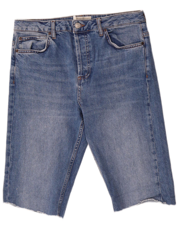 Topshop Damen Jeansshorts W30 mittelblaue Baumwolle