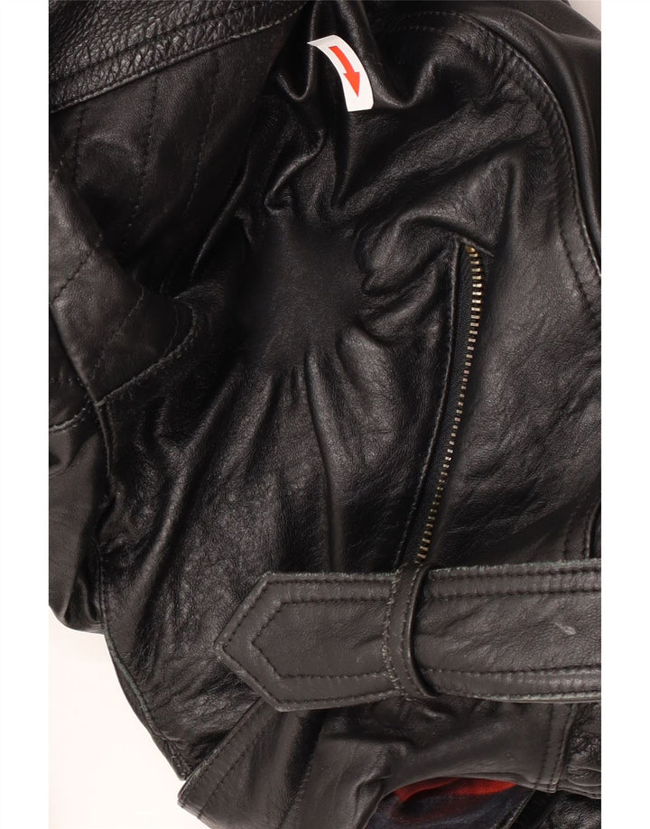 Yessica Womens Oversized Crop Biker Jacket EU 38 Medium Black