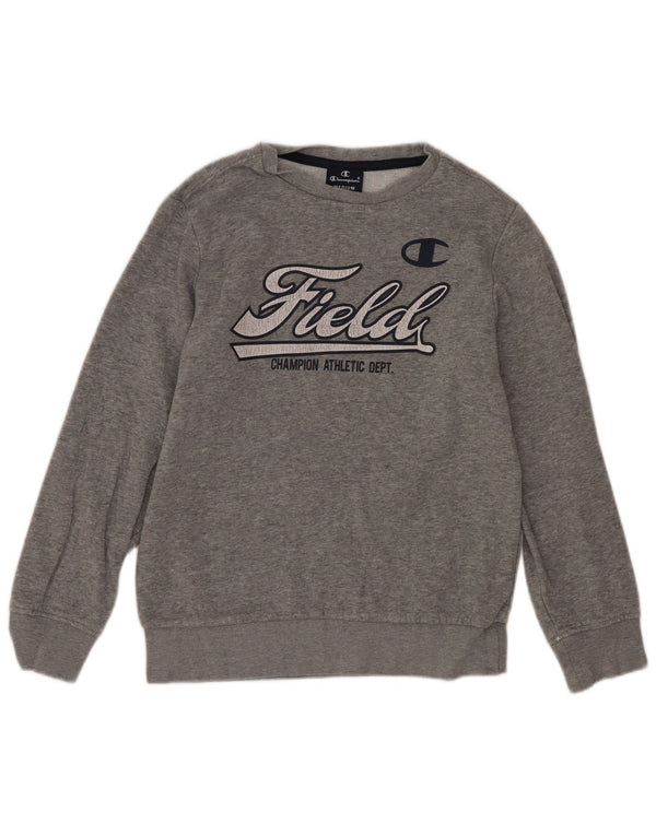 Champion Sweatshirt-Pullover für Jungen, 9–10 Jahre, mittelgrau meliert, Sports