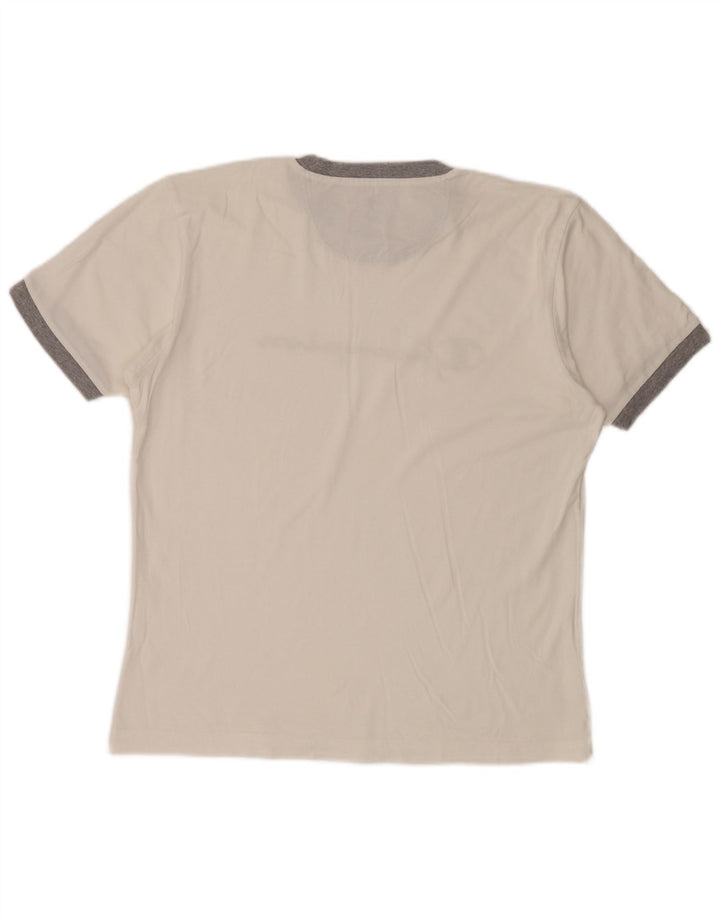 Champion Mens Graphic T-Shirt Top Medium White