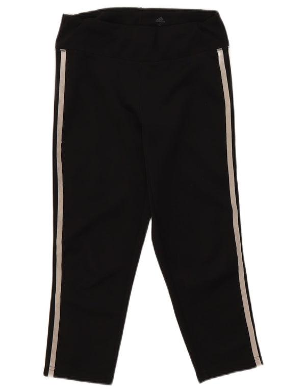 Adidas Dame Aeroready Capri Leggings UK 8/10 Small Black Polyester