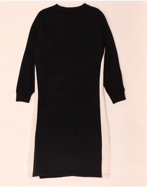 Puma Dame Oversized Sweatshirt Jumper Dress UK 10 Small Black Colourblock