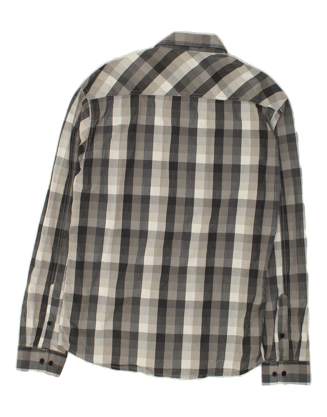 JACK & JONES Mens Graphic Slim Shirt XL Grey Check Cotton | Vintage Jack & Jones | Thrift | Second-Hand Jack & Jones | Used Clothing | Messina Hembry 