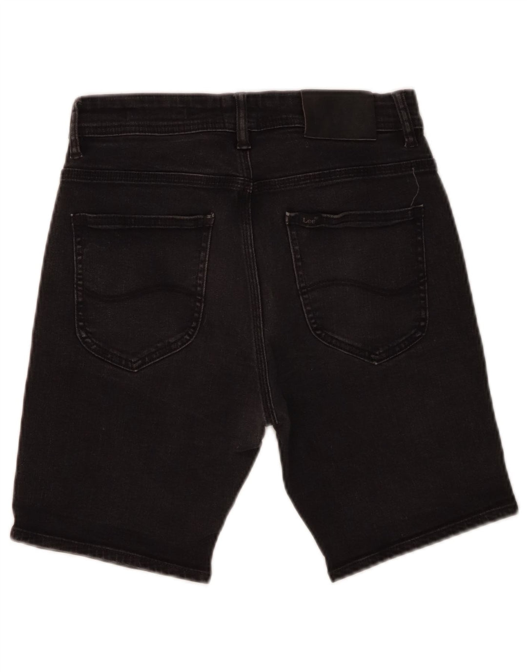 LEE Womens Denim Shorts W28 Medium Black Cotton