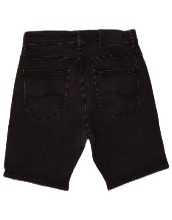 LEE Womens Denim Shorts W28 Medium Black Cotton