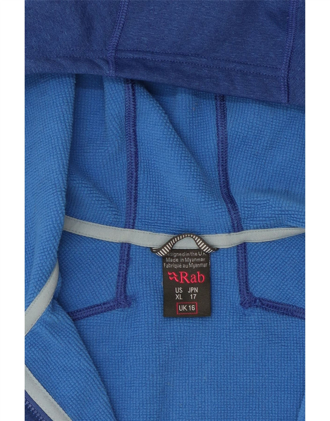 Rab Womens Zip Hoodie Sweater UK 16 Large  Blue Polyester