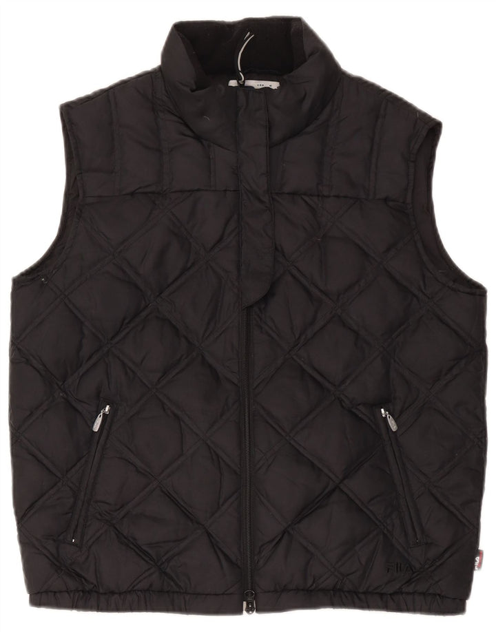 Fila Chaleco acolchado para mujer UK 44 Mediano Poliéster negro