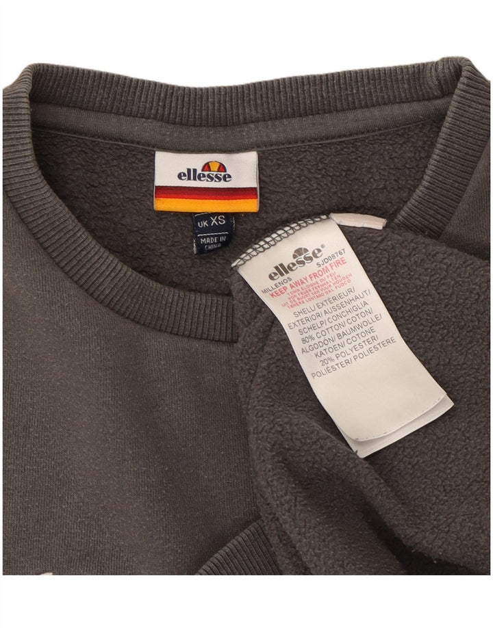 ELLESSE Mens Graphic Sweatshirt Jumper XS Grey Cotton