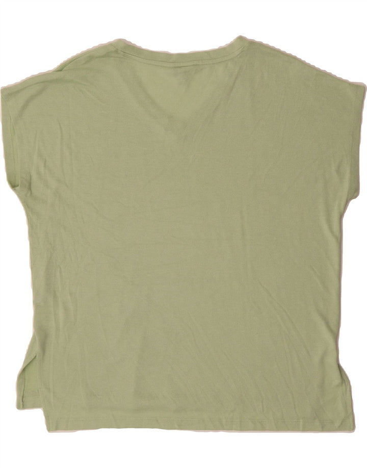 ORVIS Womens T-Shirt Top UK 16 Large Green Polyester Vintage Orvis and Second-Hand Orvis from Messina Hembry 