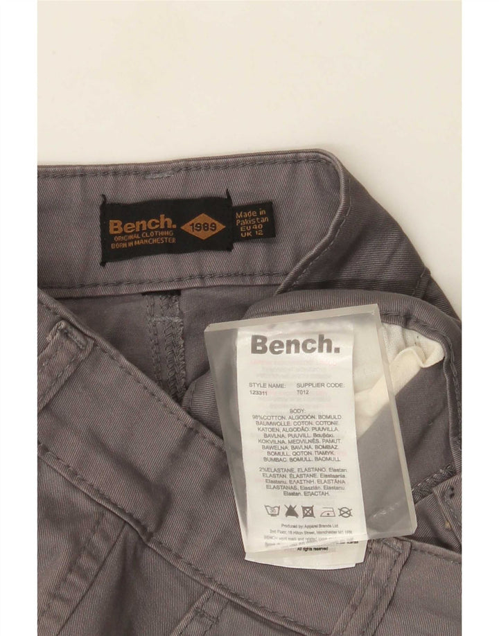 Pantaloncini cargo da donna Bench UK 12 medi W30 cotone grigio