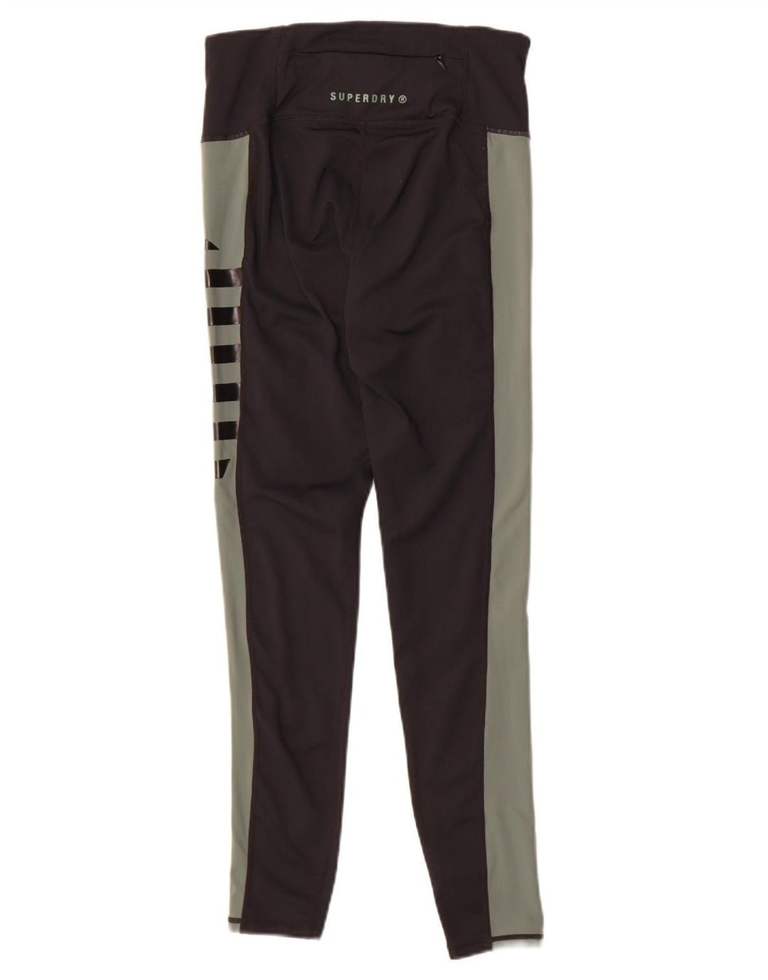 SUPERDRY Womens Leggings UK 12 Medium  Black Colourblock Polyester