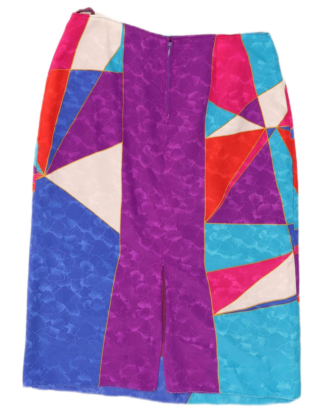 Vintage Womens Straight Skirt W30 Medium Multicoloured Geometric