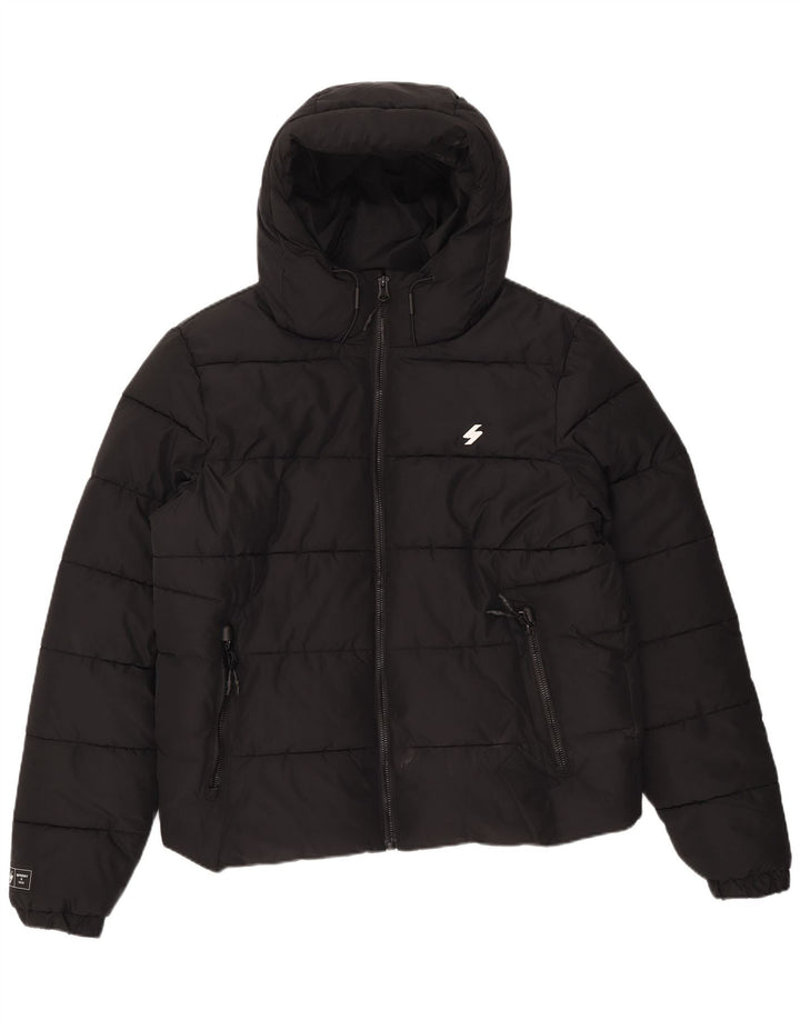 Superdry Mens Padded Jacket UK 44 2XL Black Polyester
