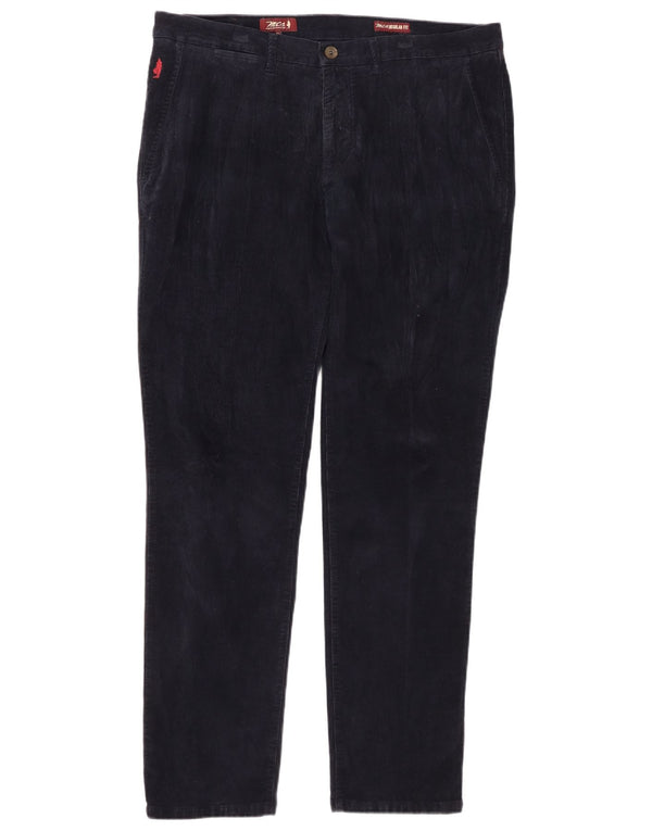 Marlboro Classics Mens Corduroy Trousers IT 54 2XL W38 L32 Navy Blue