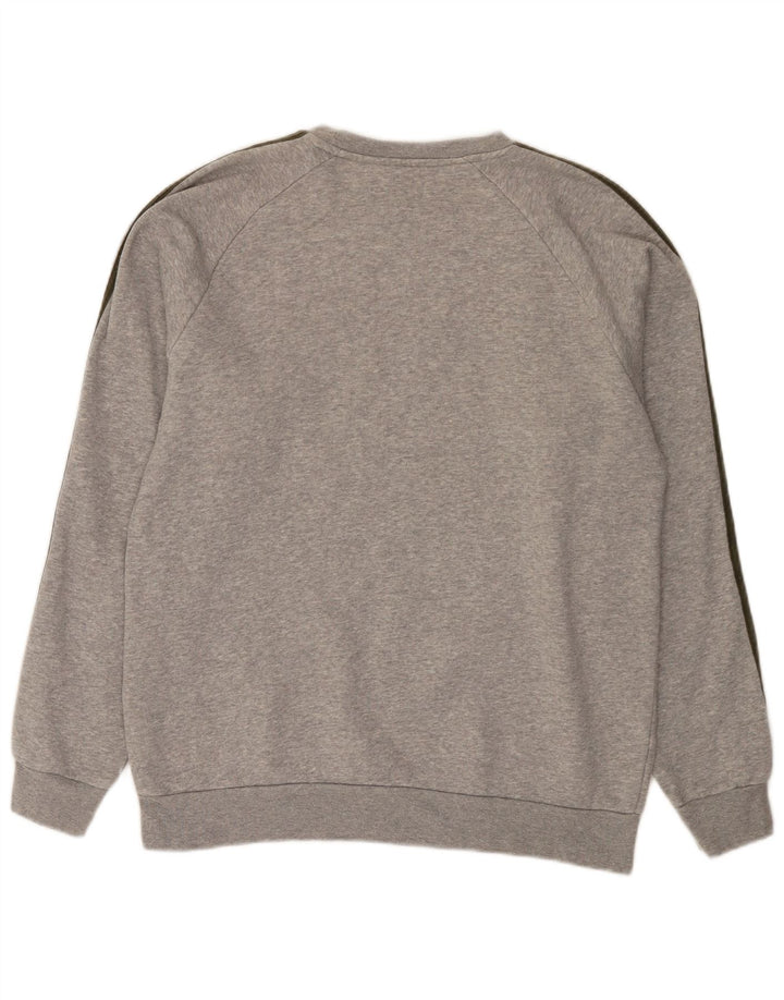 Adidas Mens Sweatshirt Jumper Medium Grey Cotton