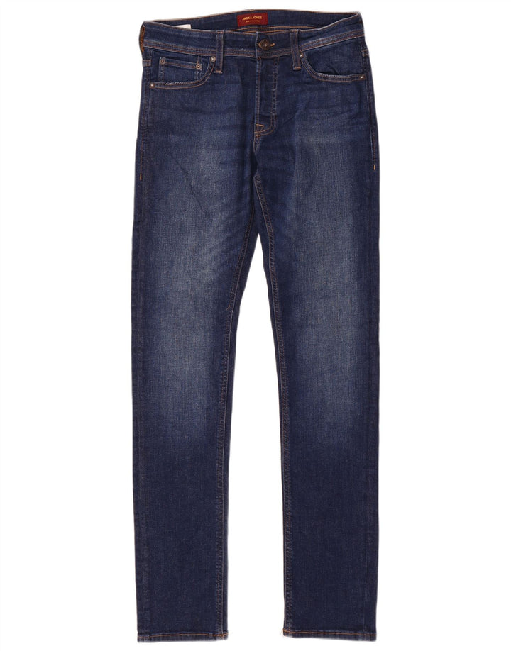Jack & Jones Mens Slim Jeans W30 L34 Blue Cotton