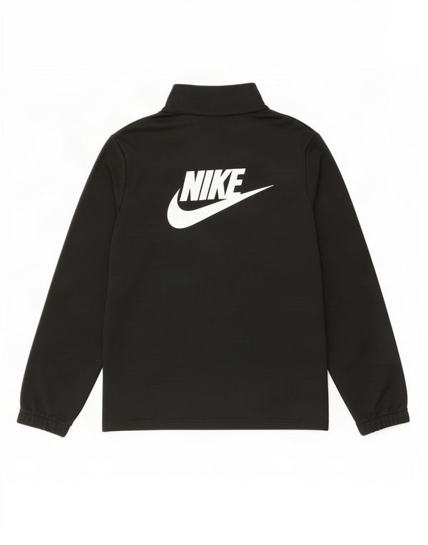 Nike Jungen-Trainingsanzugoberteil mit Grafik, 12–13 Jahre, Größe L, Schwarz, Polyester