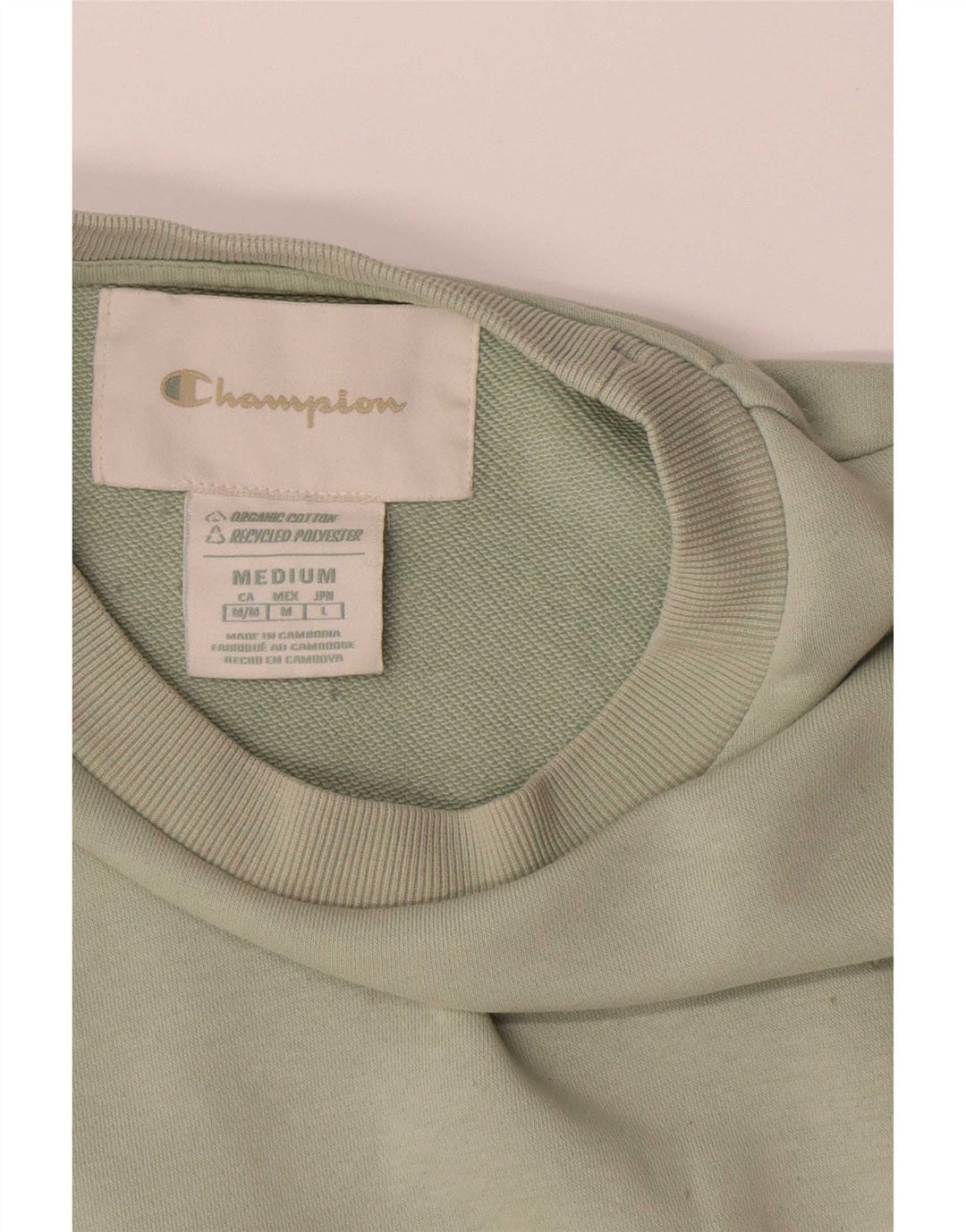Champion Herre Sweatshirt Jumper Medium Grøn Bomuld