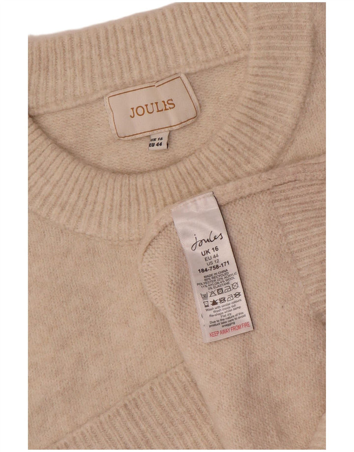 Joules Womens Vest Tank Top UK 16 Large Beige Polyester