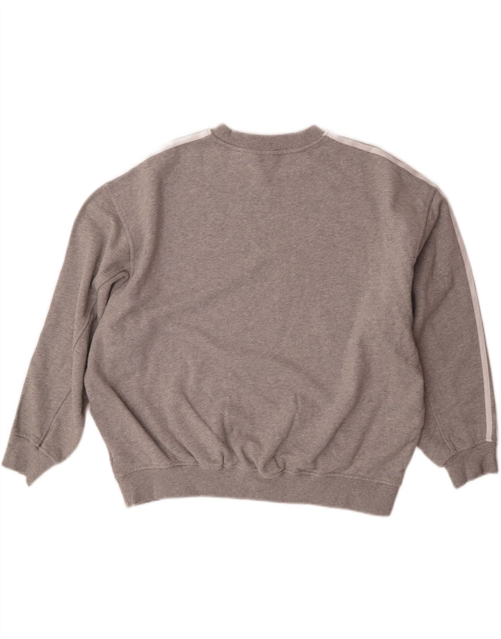 ADIDAS Womens Oversized Sweatshirt Jumper UK 10 Small  Grey Cotton Vintage Adidas and Second-Hand Adidas from Messina Hembry 
