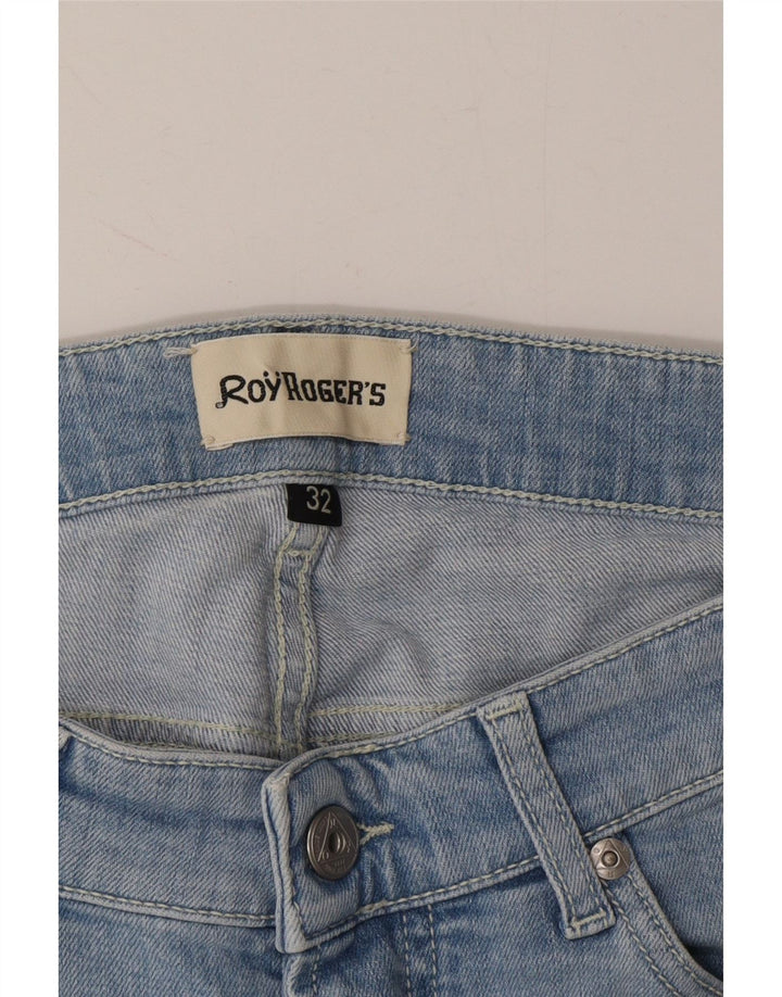 ROY ROGERS Mens Denim Shorts W32 Medium  Blue Cotton