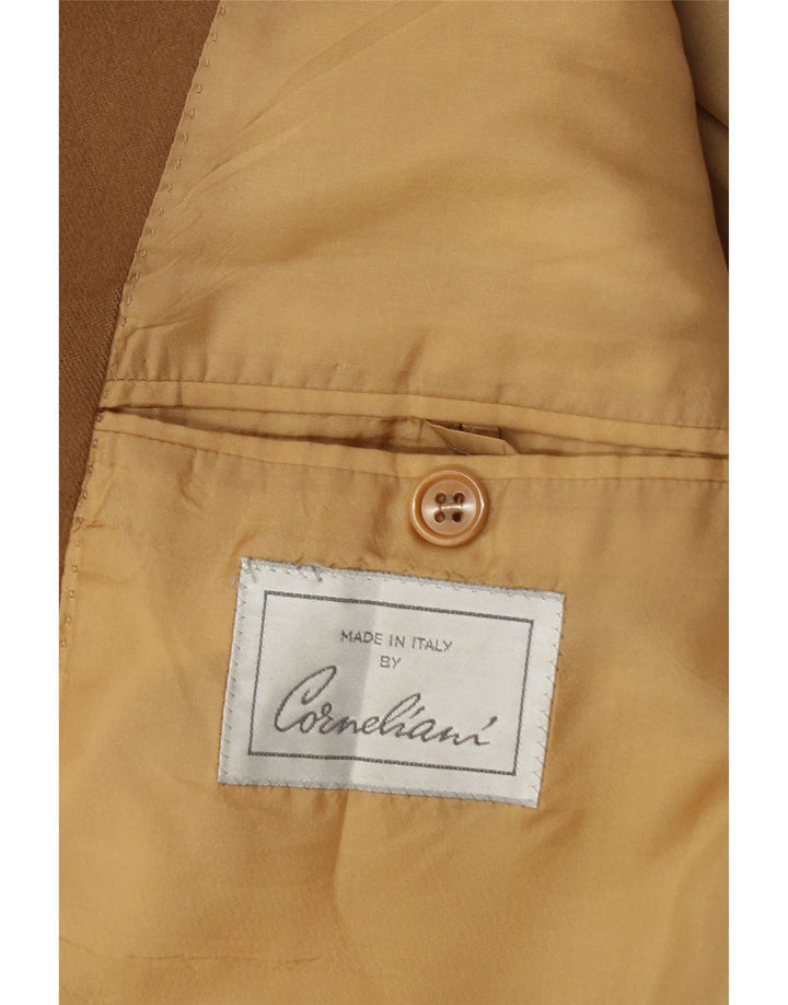 CORNELIANI Mens 2 Button Blazer Jacket IT 50 Large Beige Virgin Wool