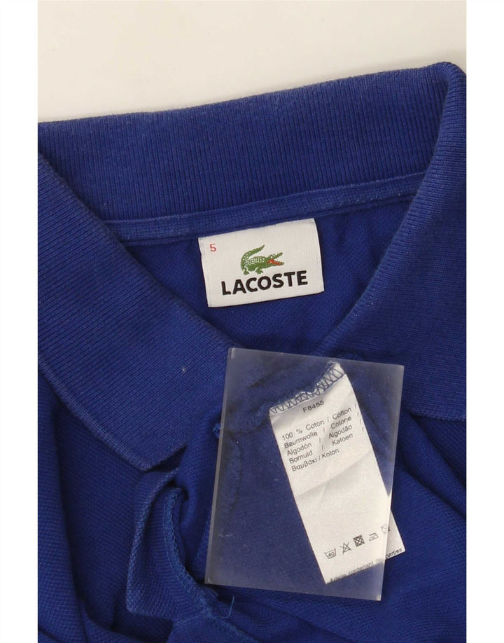Lacoste Herren-Poloshirt, Größe 5, groß, blaue Baumwolle