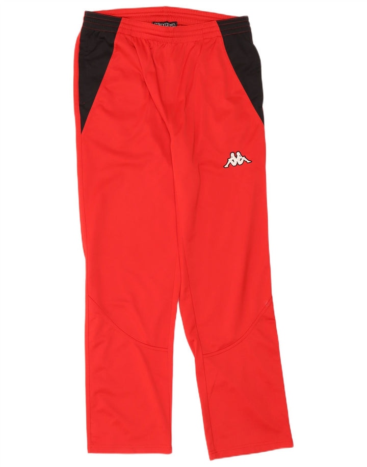 Pantaloni da tuta da uomo Kappa Large in poliestere color block rosso