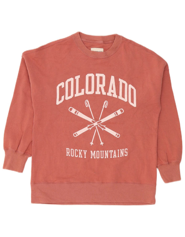 Pulover cu grafic pentru femei Abercrombie & Fitch, UK 10, roz mic