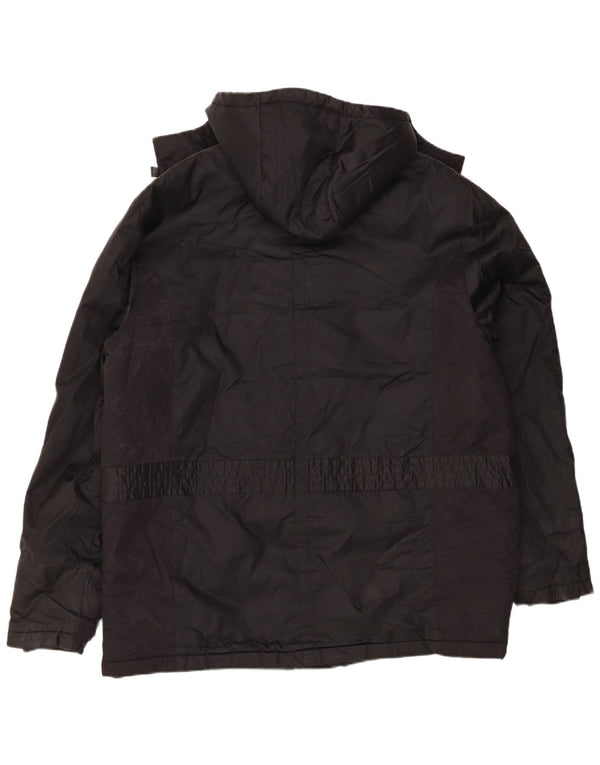 Adidas Mens Hooded Utility Jacket UK 40 Large Black Polyamide