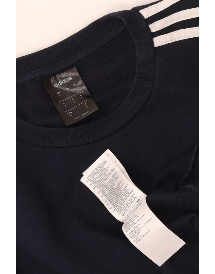 Adidas Mens Sweatshirt Jumper Small Navy Blue Cotton
