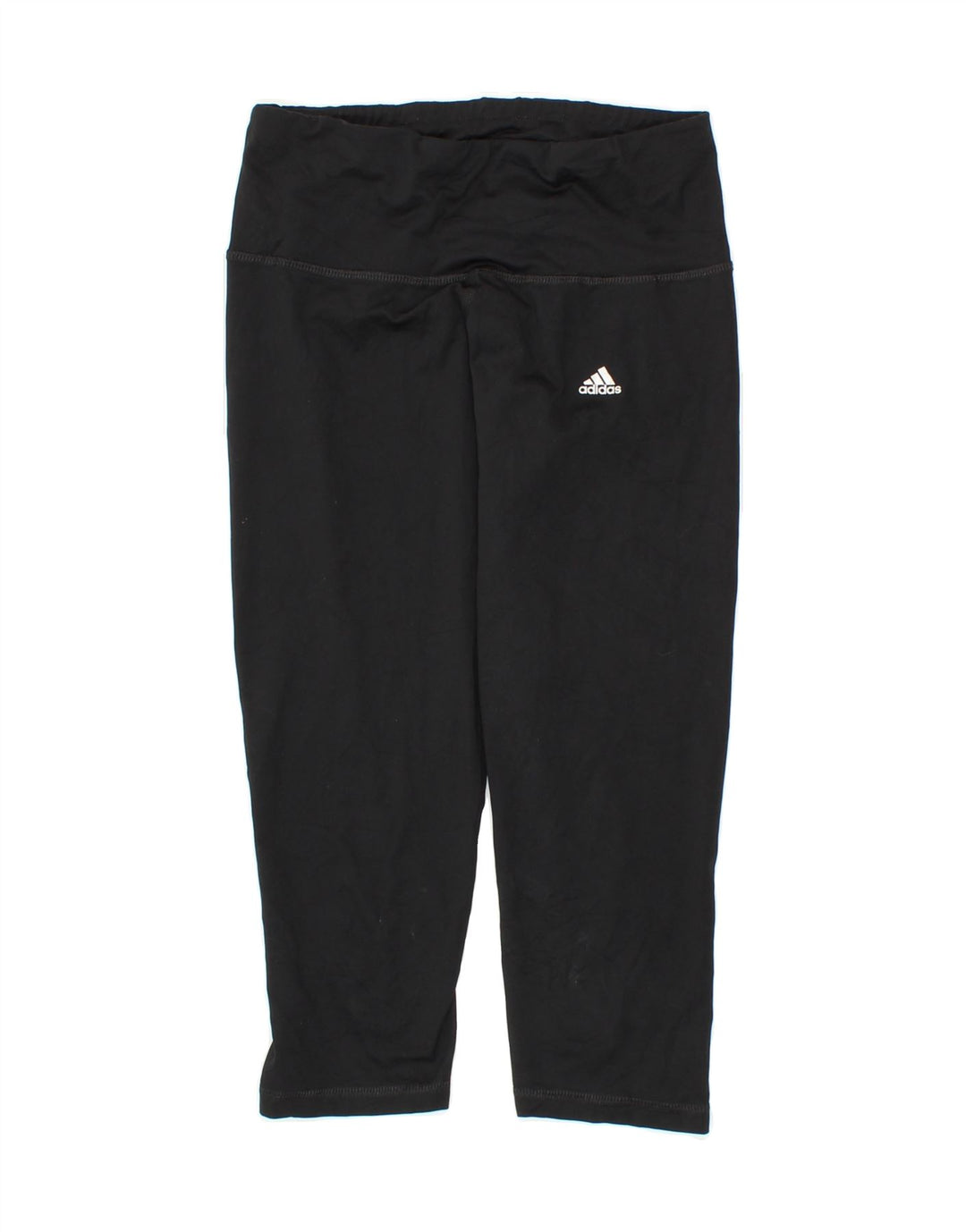 ADIDAS Womens Climalite Capri Leggings UK 8/10 Small  Black Polyester Vintage Adidas and Second-Hand Adidas from Messina Hembry 