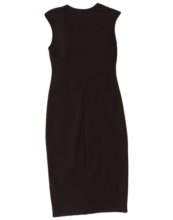 Abito tubino slim fit senza maniche da donna Zara UK 14 grande nero