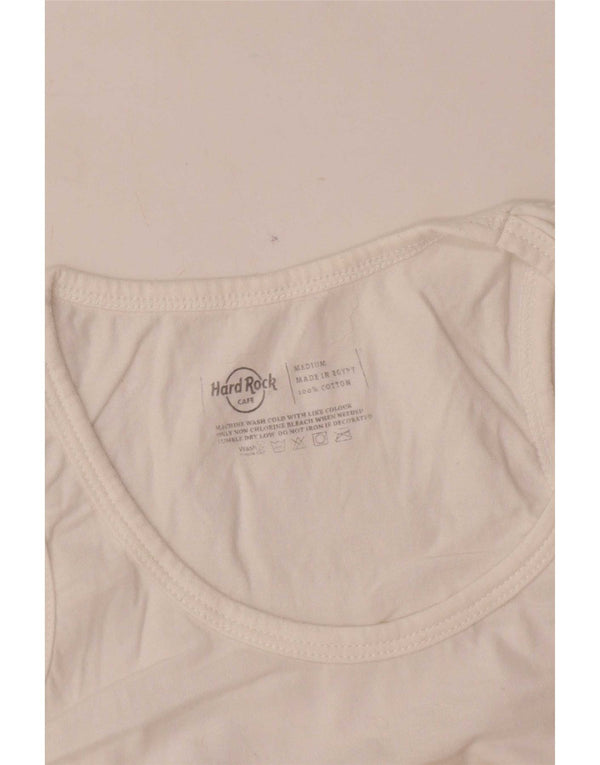 Hard Rock Cafe Damen Mallorca Grafik-Trägershirt, UK 12, mittelweiße Baumwolle