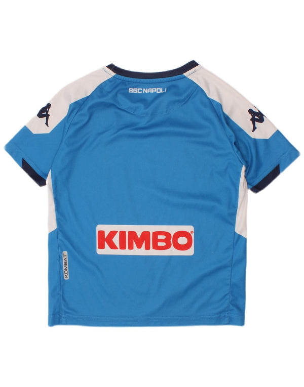 Kappa Jungen-T-Shirt mit Grafik, 4–5 Jahre, blaues Farbblockdesign