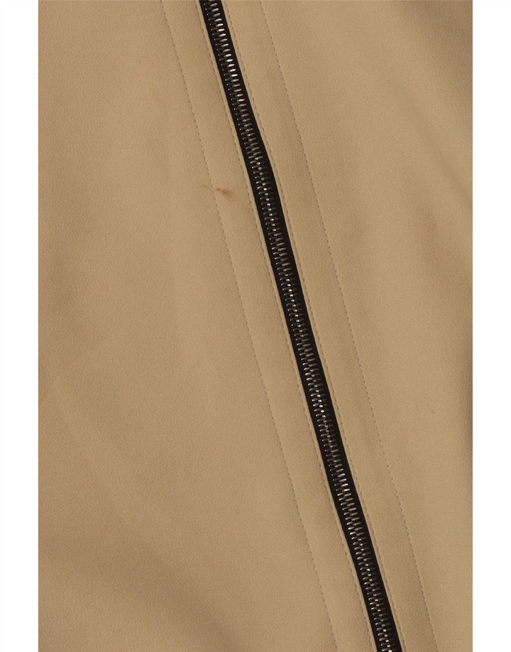 Calvin Klein Womens Overcoat EU 42 Large Beige Polyester