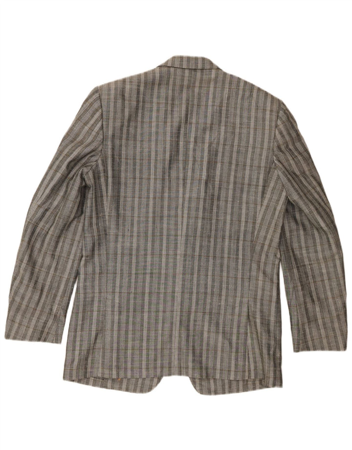 Facis Herre 2-knaps denimskjorte UK 38 Medium Grey Check