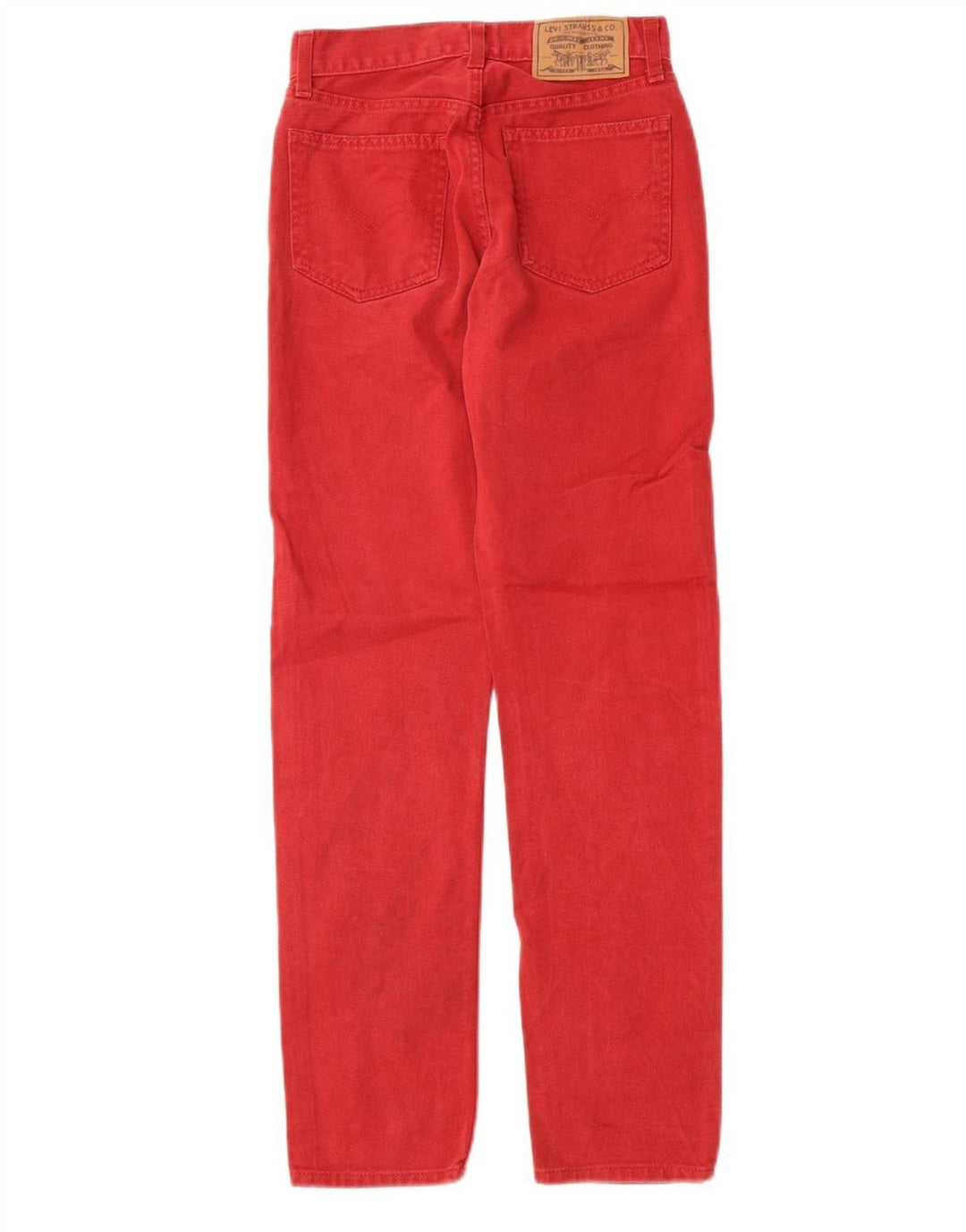 LEVI'S Womens Straight Jeans W24 L28 Red Cotton