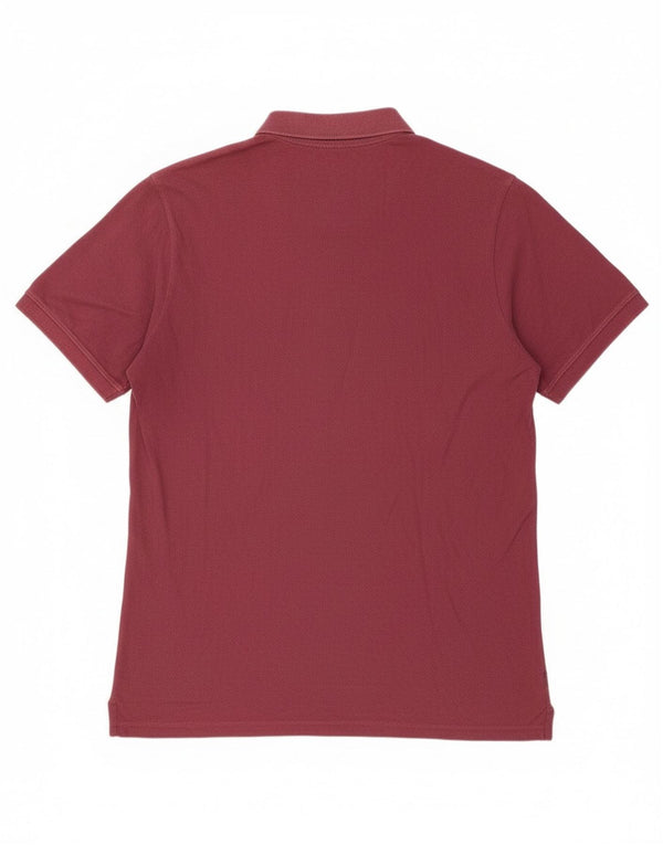 Bench Mens Polo Shirt XL Burgundy Cotton