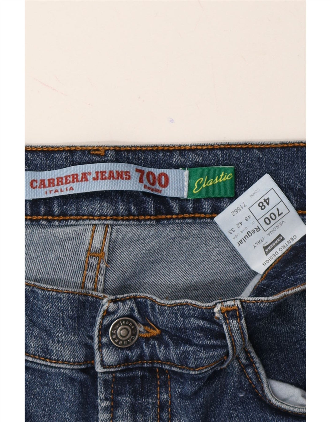 CARRERA Mens 700 Slim Jeans IT 48 Medium W30 L33 Blue Cotton Vintage Carrera and Second-Hand Carrera from Messina Hembry 