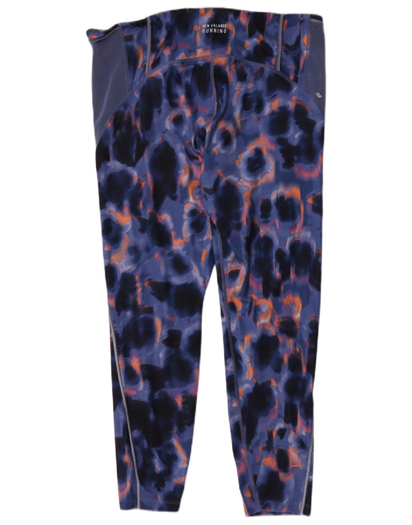 Leggings da donna New Balance UK 18 XL Navy Blue Tie Dye