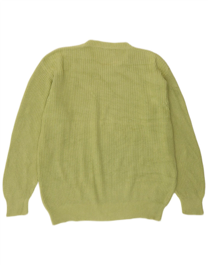 Andrea Fenzi Mens Crew Neck Jumper Sweater Medium Green