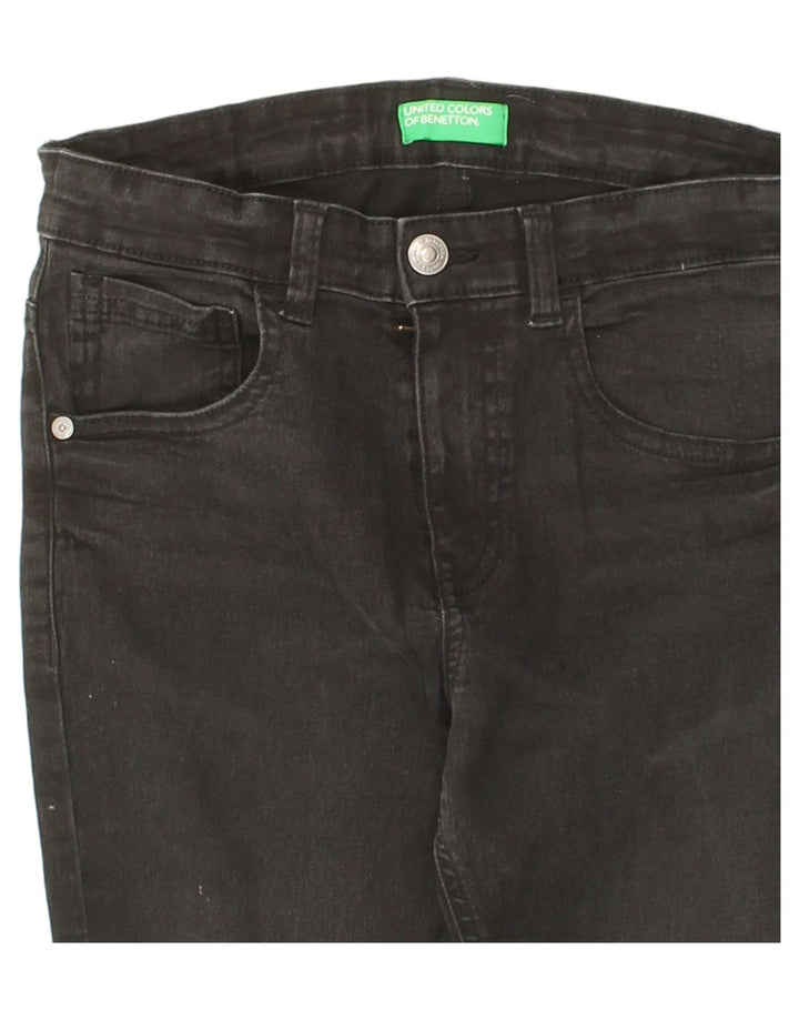 BENETTON Boys Skinny Jeans 11-12 Years Black Vintage Benetton and Second-Hand Benetton from Messina Hembry 